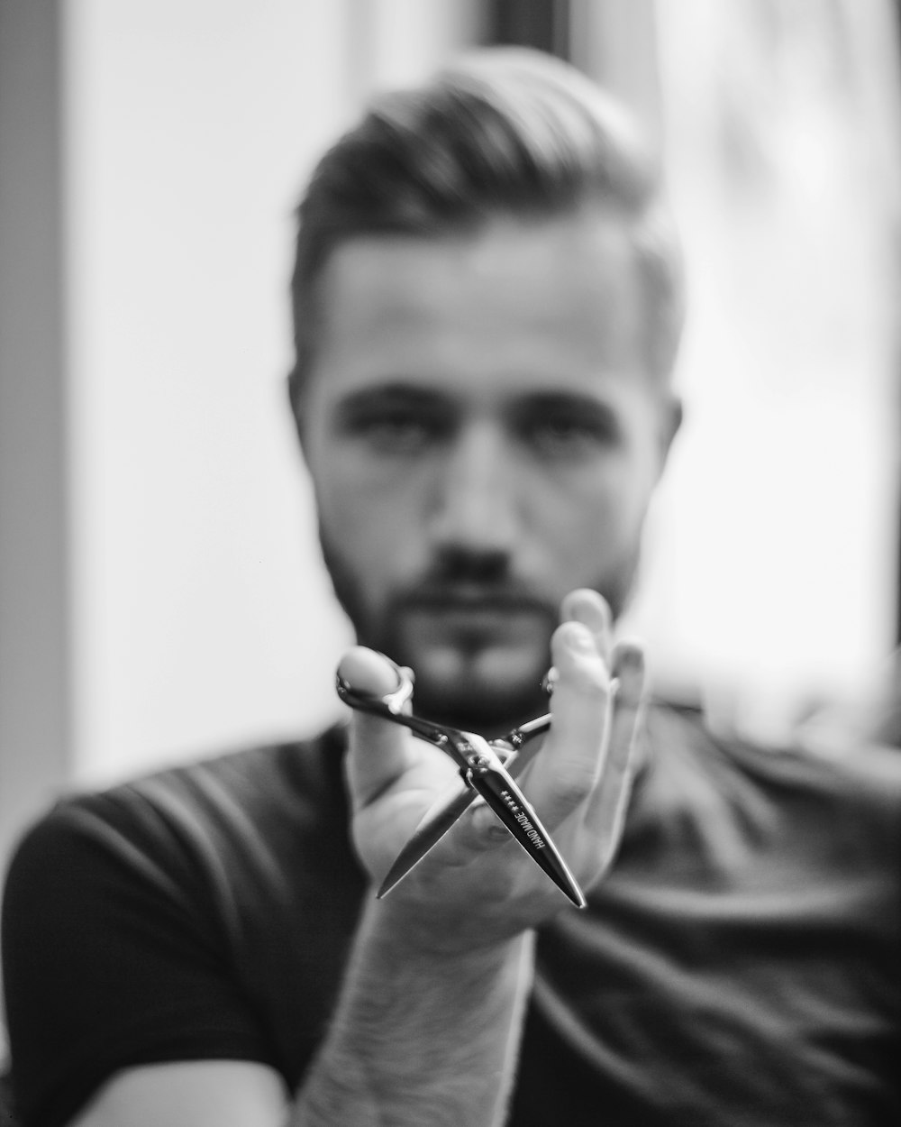 Danny Stanton, scissors in hand